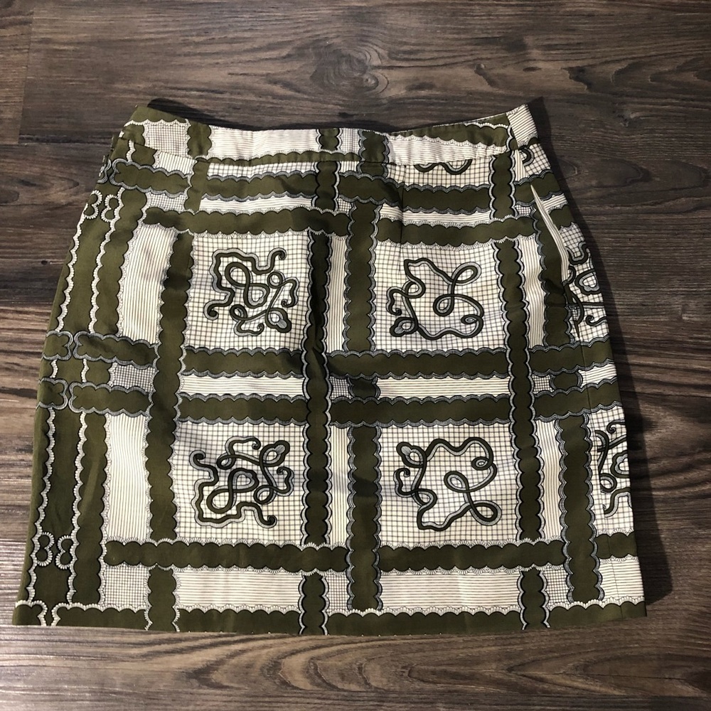 Anthropologie Leifsdottir Green Floral Skirt - Picture 3 of 16